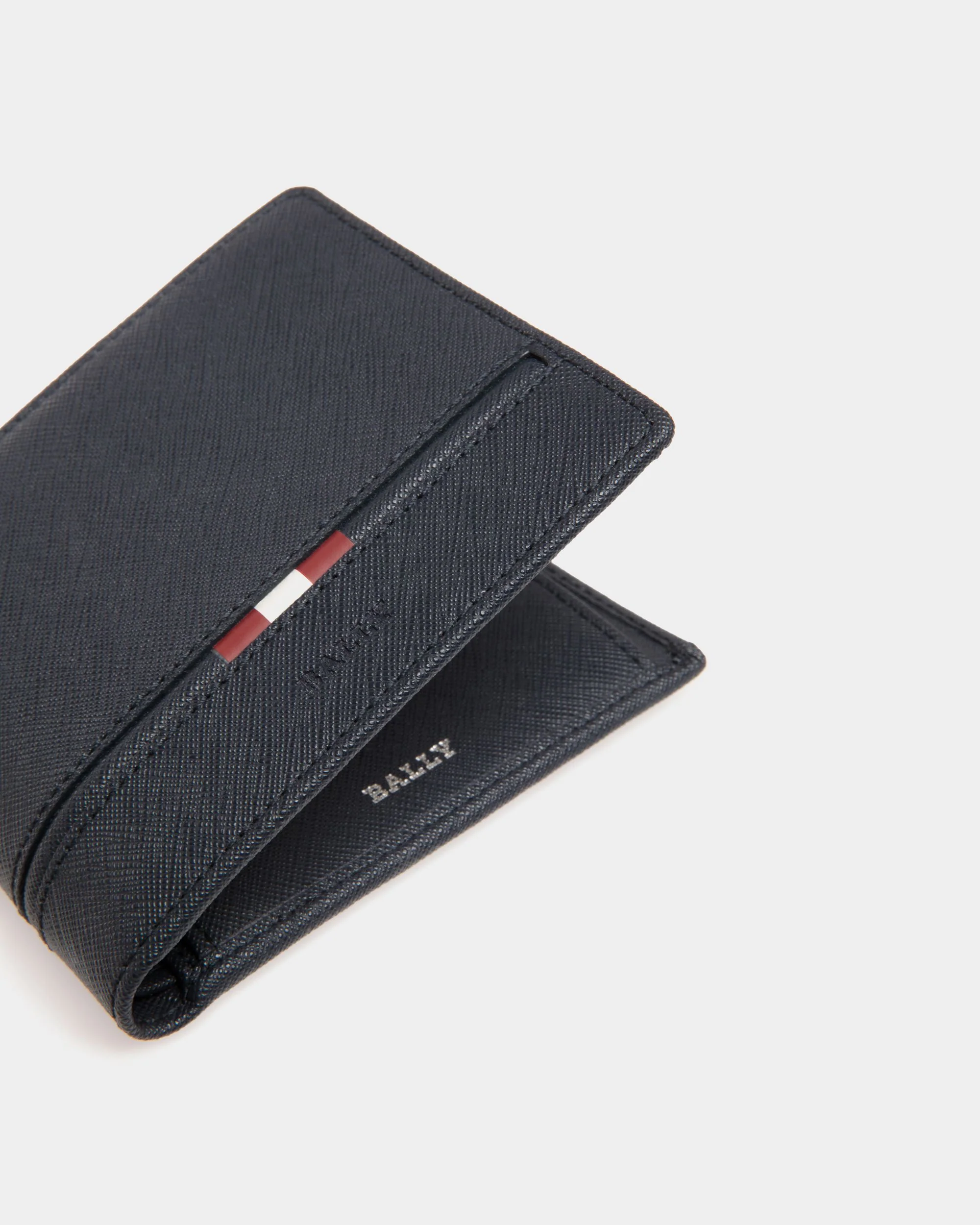 Wallet In Blue Embossed Leather - Image 4