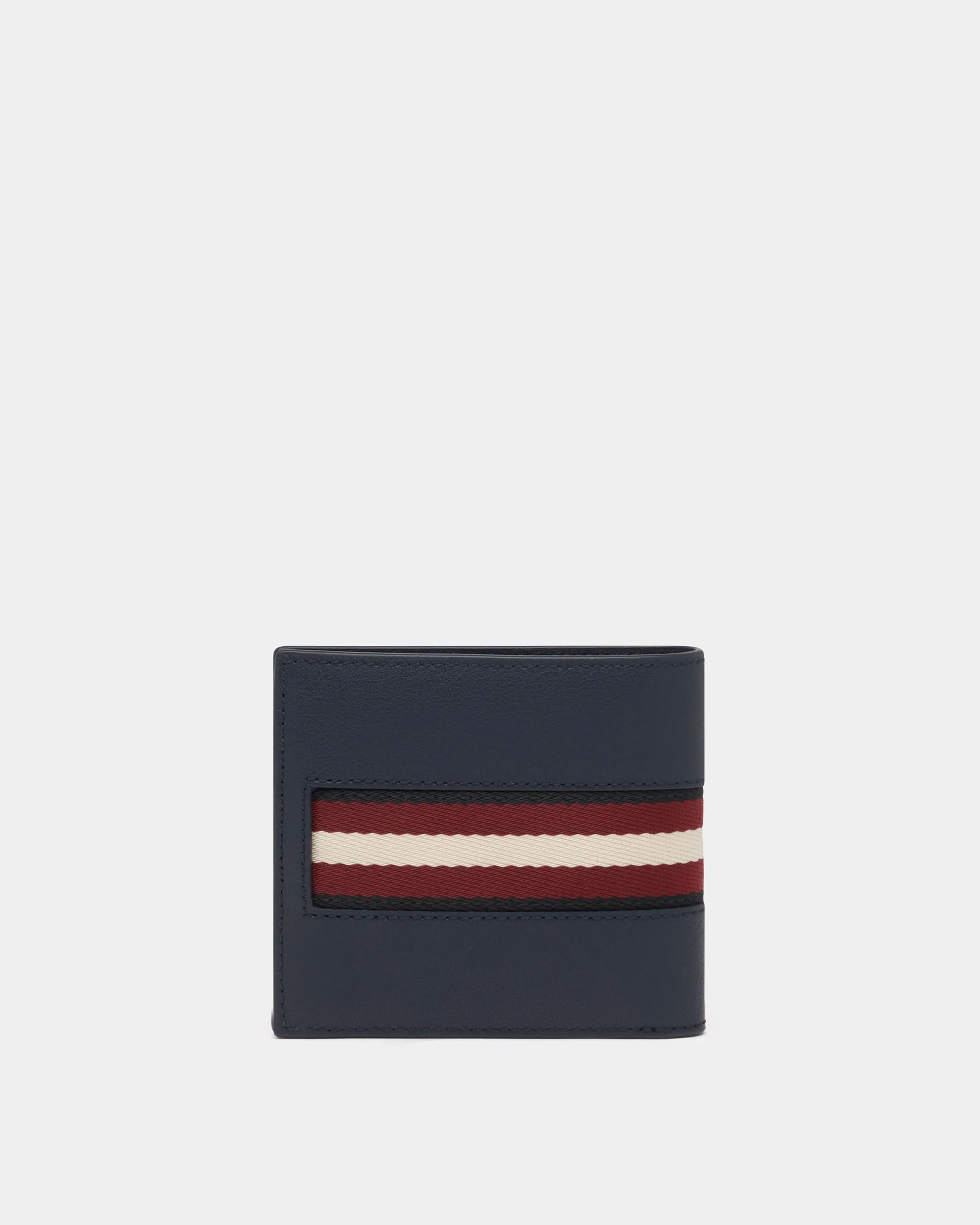 Wallet in Navy Blue Leather With a Bally Ribbon - Image 2