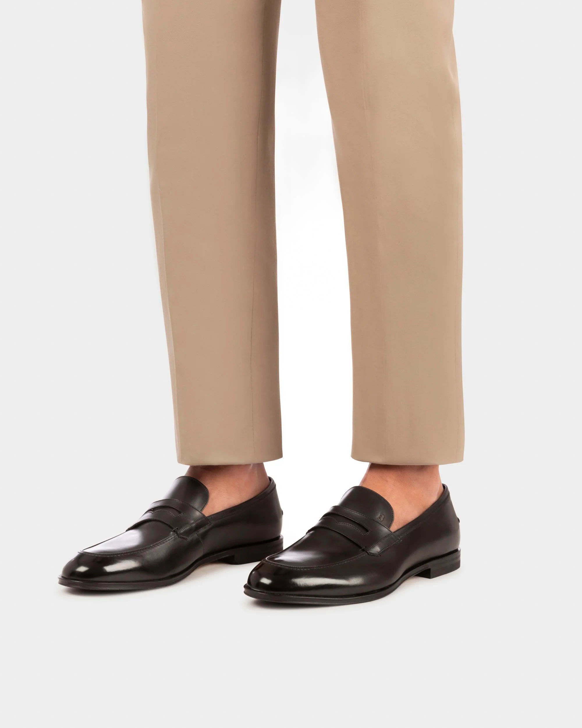 Webb Leather Loafers In Coffee - Image 3
