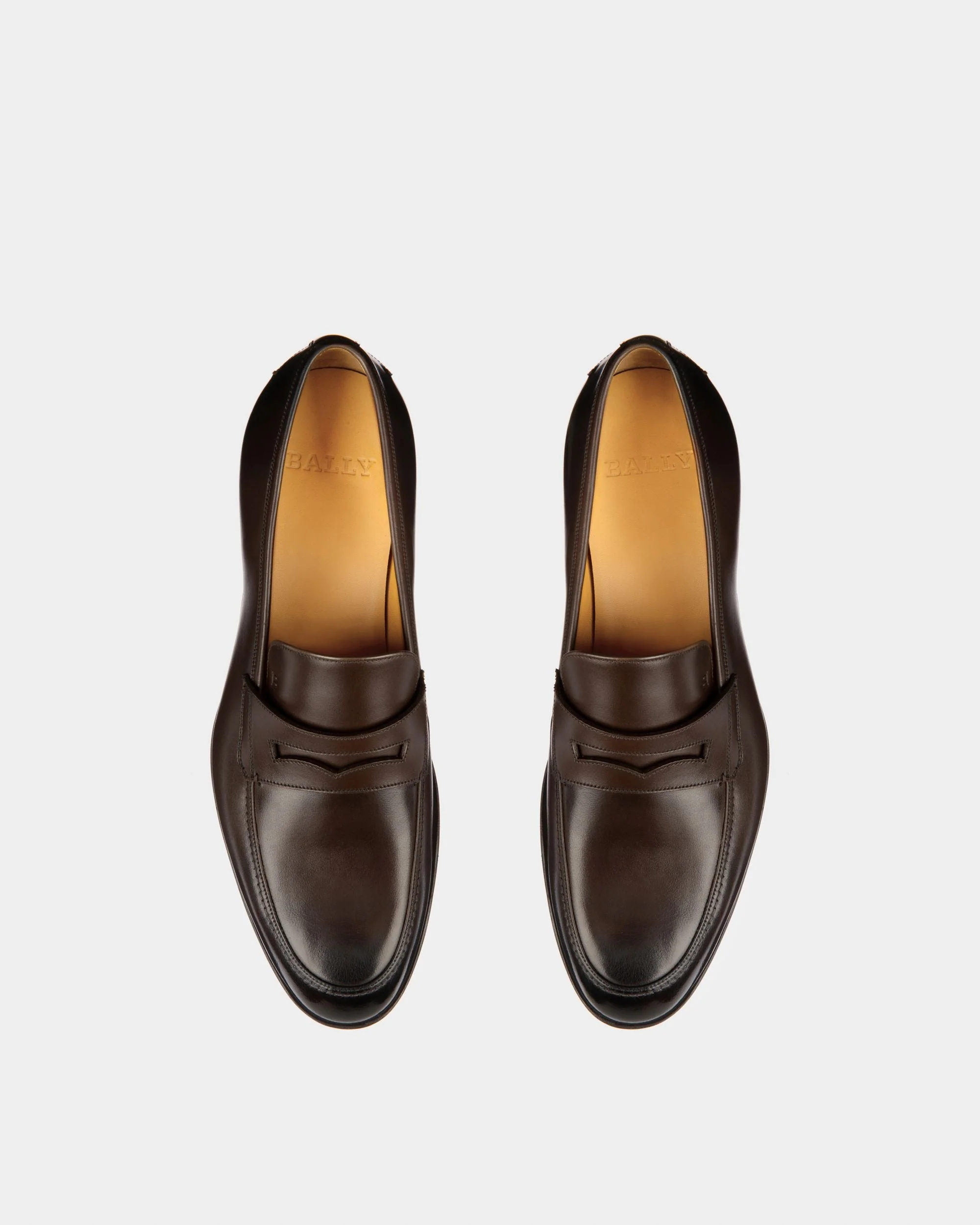 Webb Men's Calf Leather Loafer In Dark Brown - Image 2