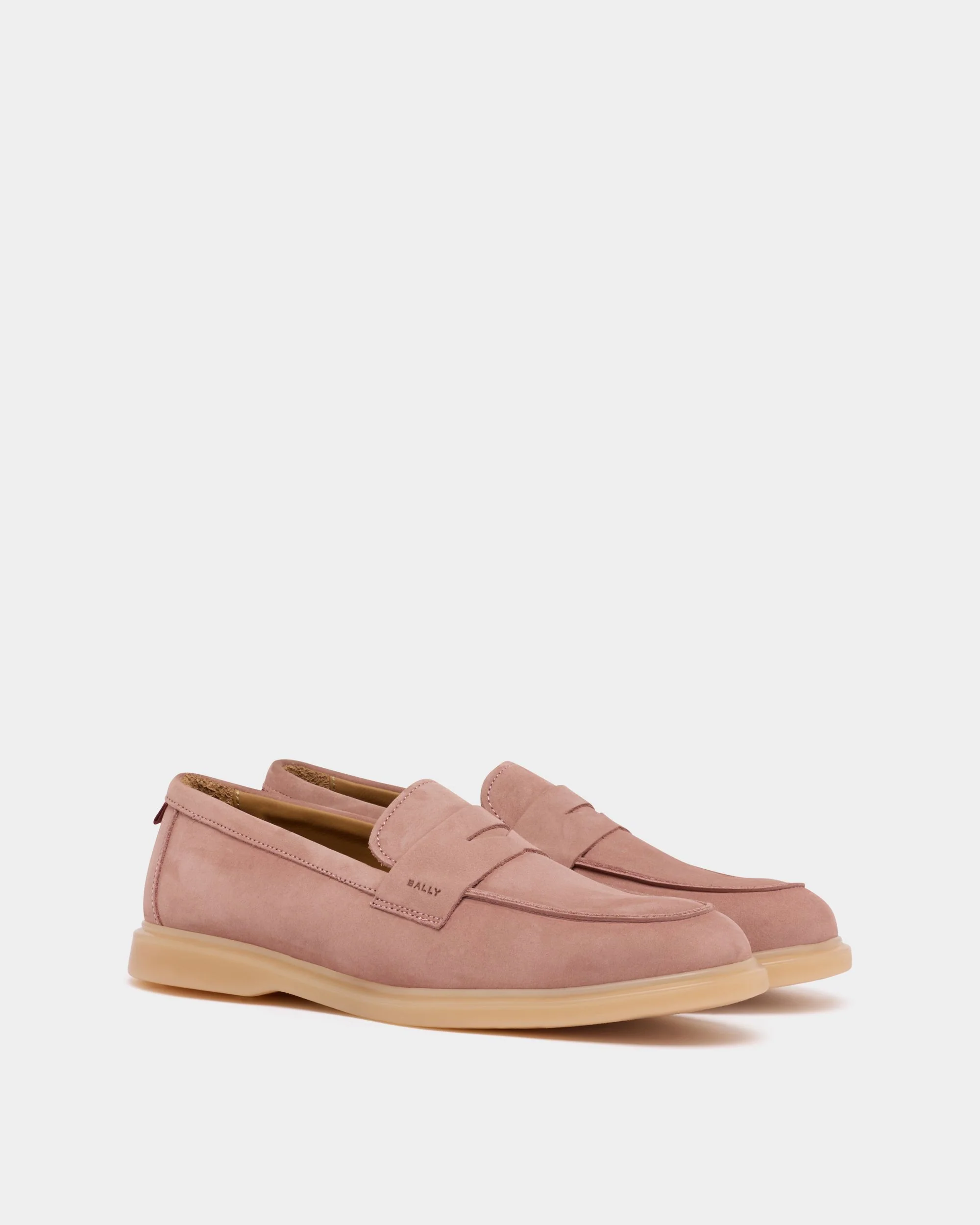 Webbing Loafer in Light Pink Nubuck - Image 2