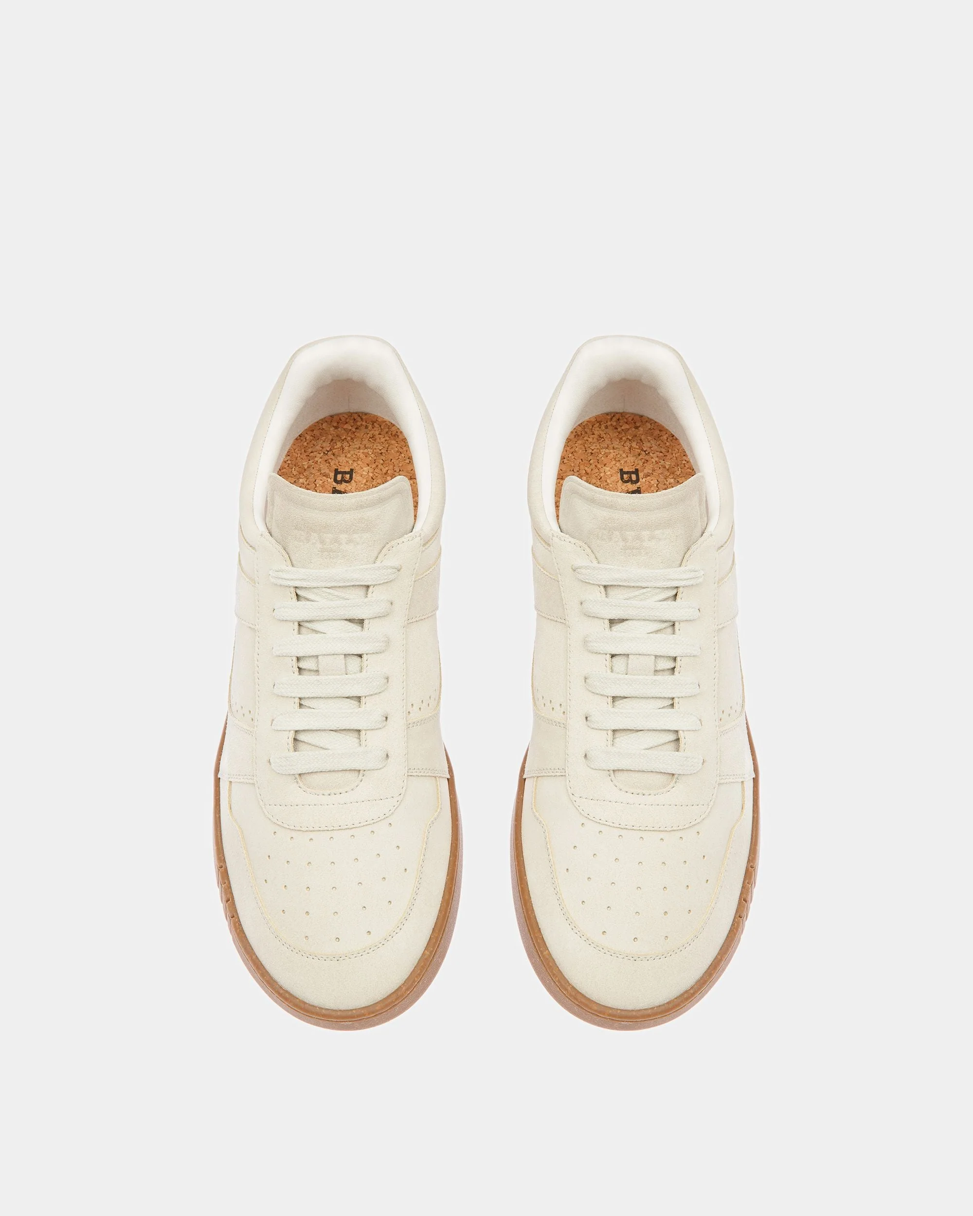 Weky Leather Sneakers In Dusty White - Image 2