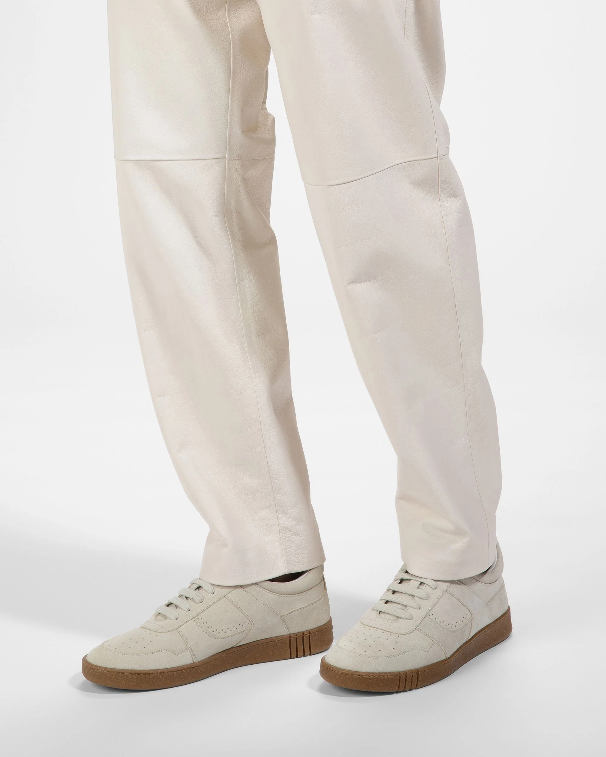 Weky Leather Sneakers In Dusty White - Image 7
