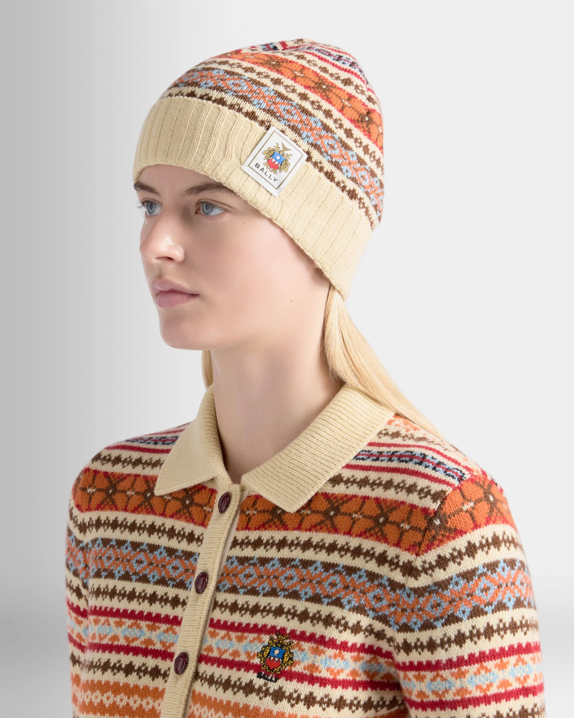 Winter Capsule Beanie in Dusty Yellow Wool - Image 2