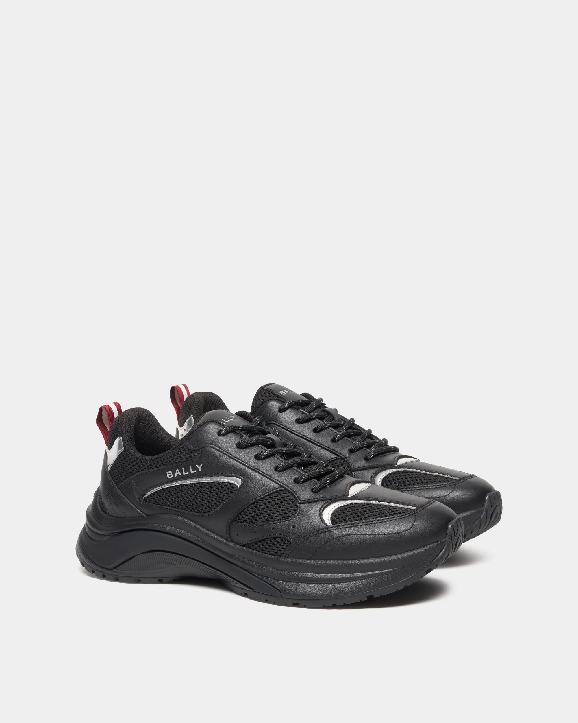 Woge Sneaker in Black and Silver Fabric - Image 3