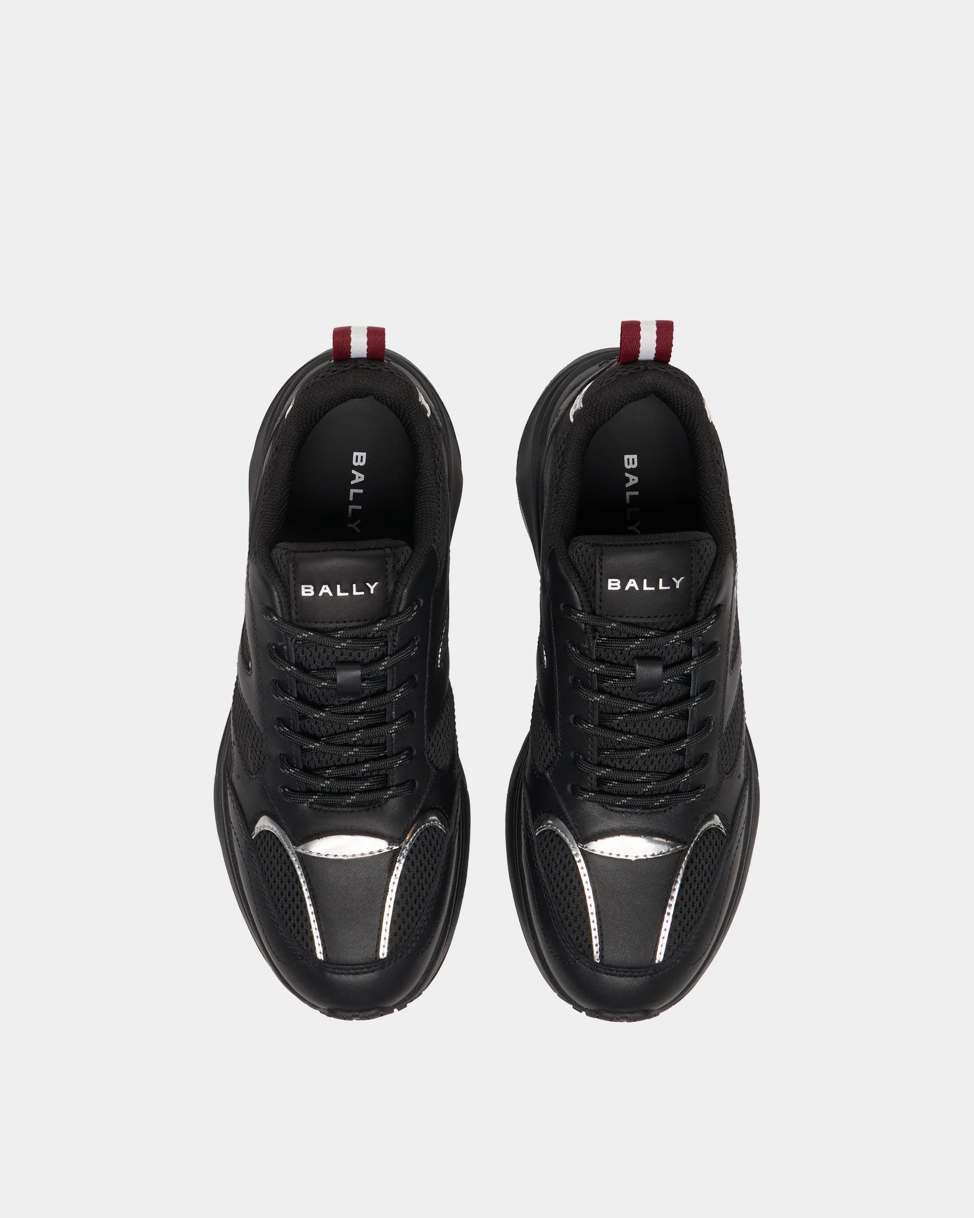 Woge Sneaker in Black and Silver Fabric - Image 5