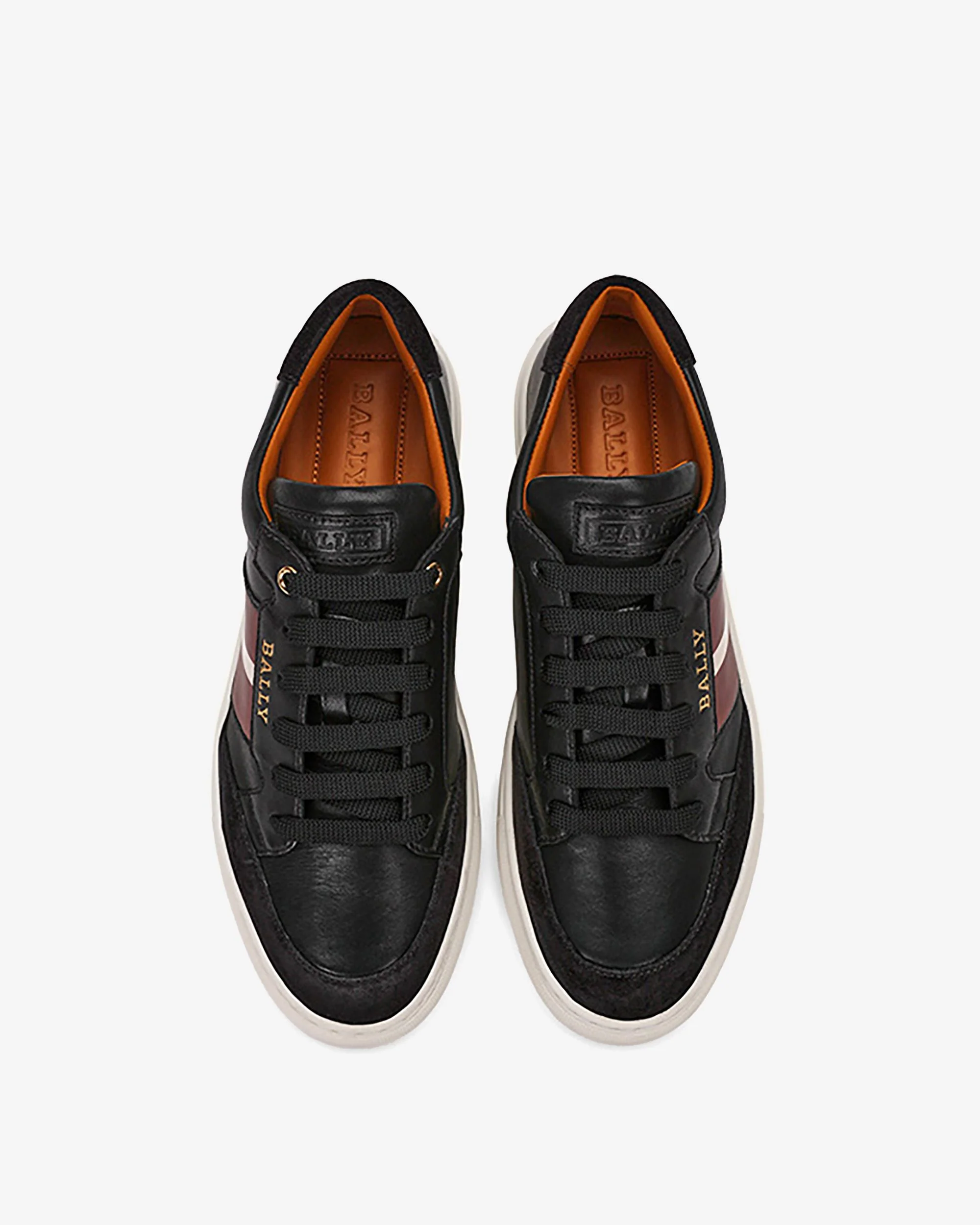 Women's Casual Black And Red Leather Sneakers - Image 5