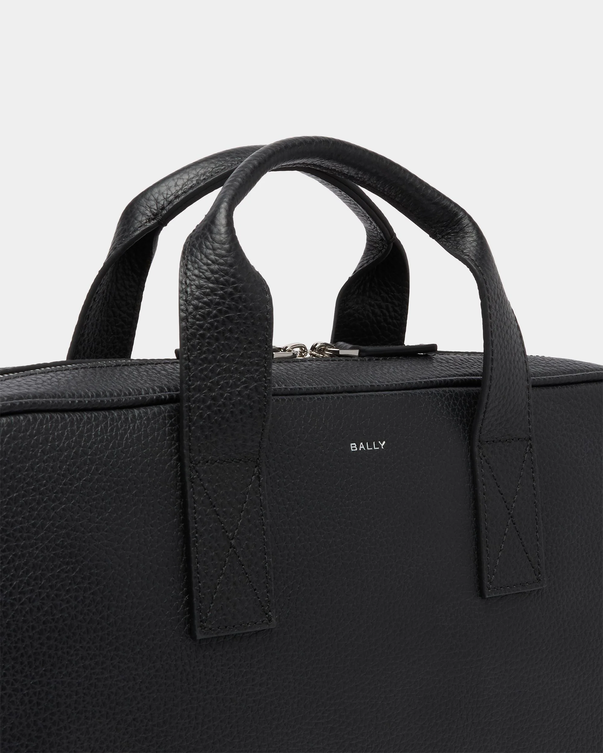 York Briefcase In Black Grained Leather - Image 5