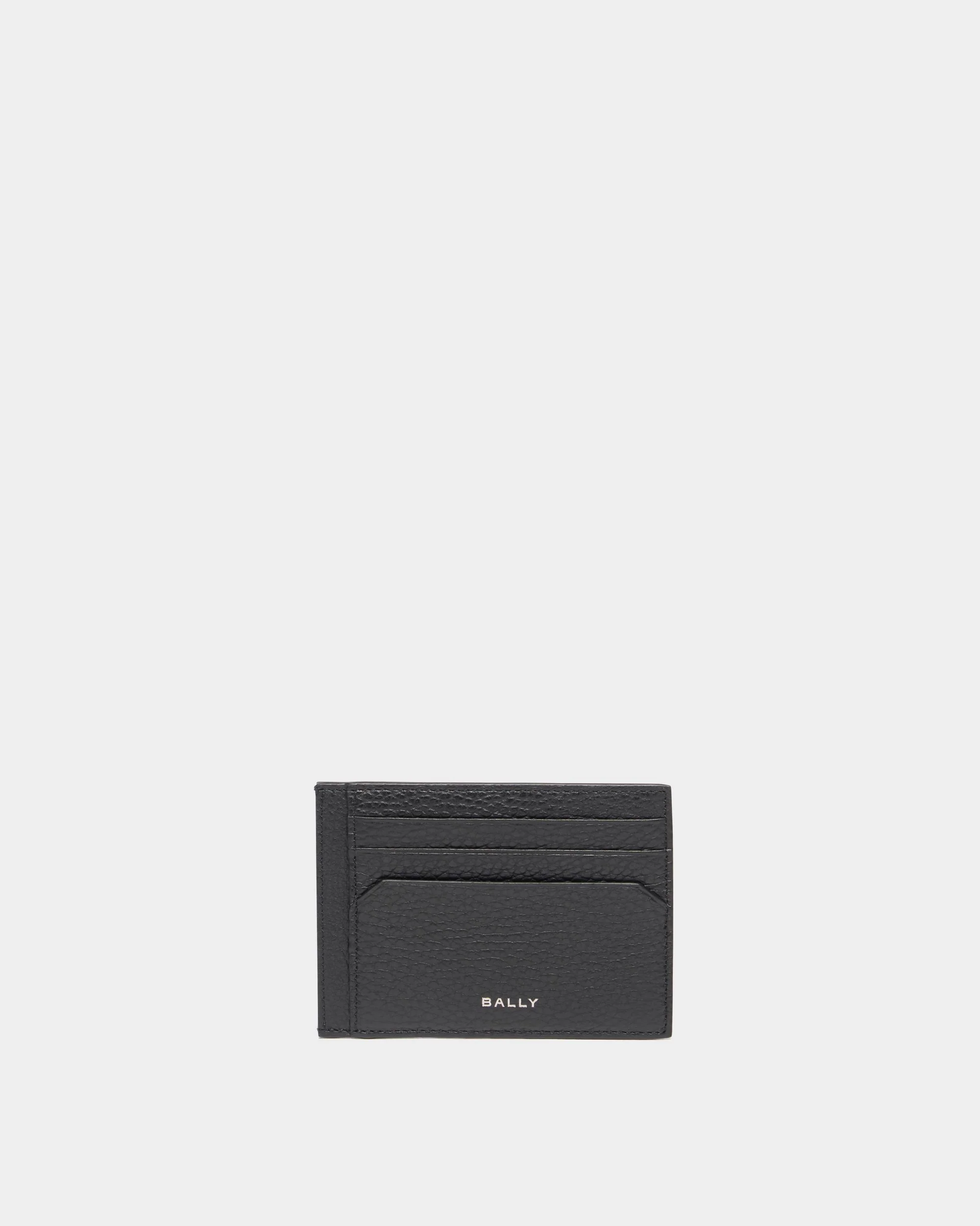 York Business Card Holder In Black Grained Leather