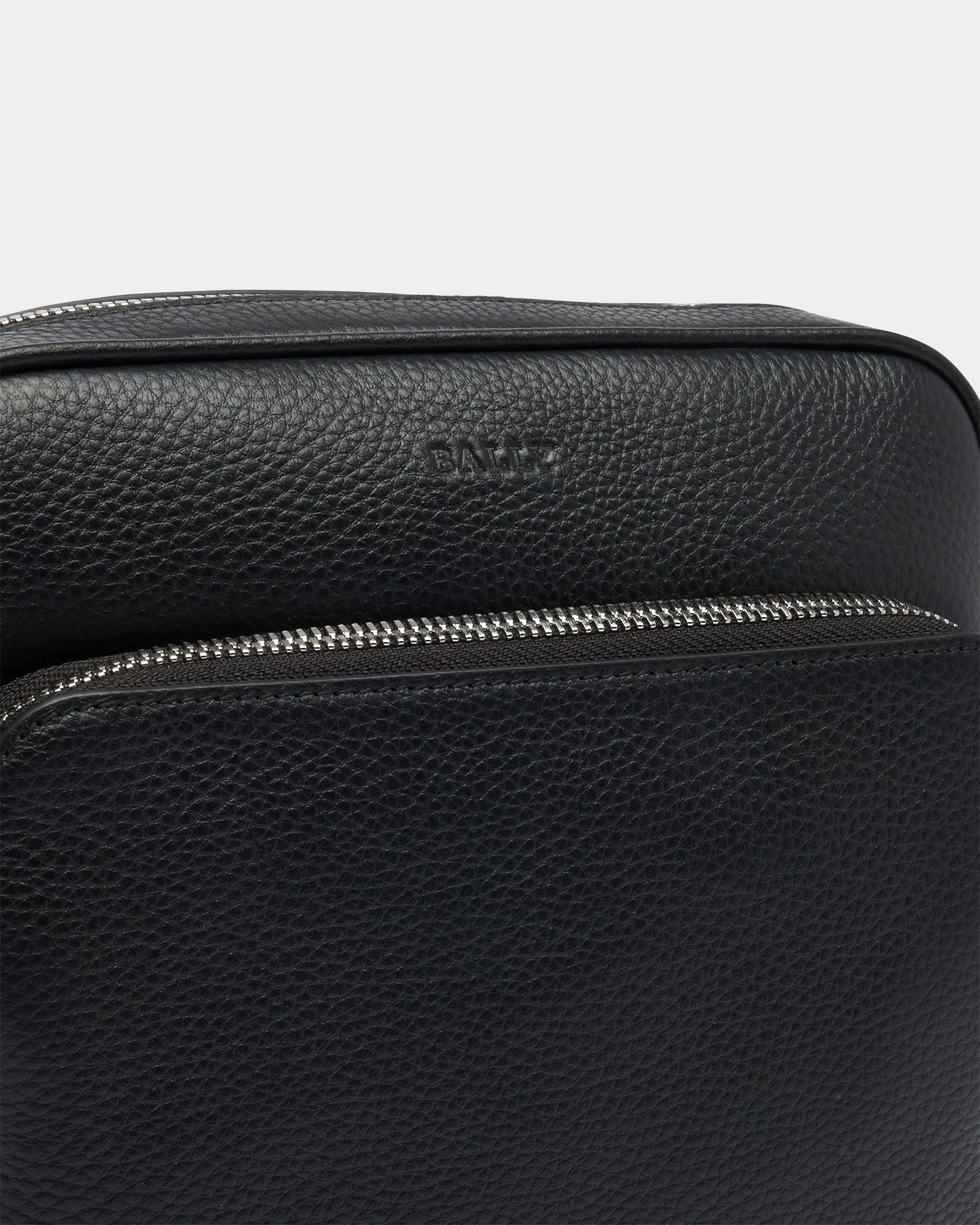 York Crossbody Bag in Black Embossed Leather - Image 6