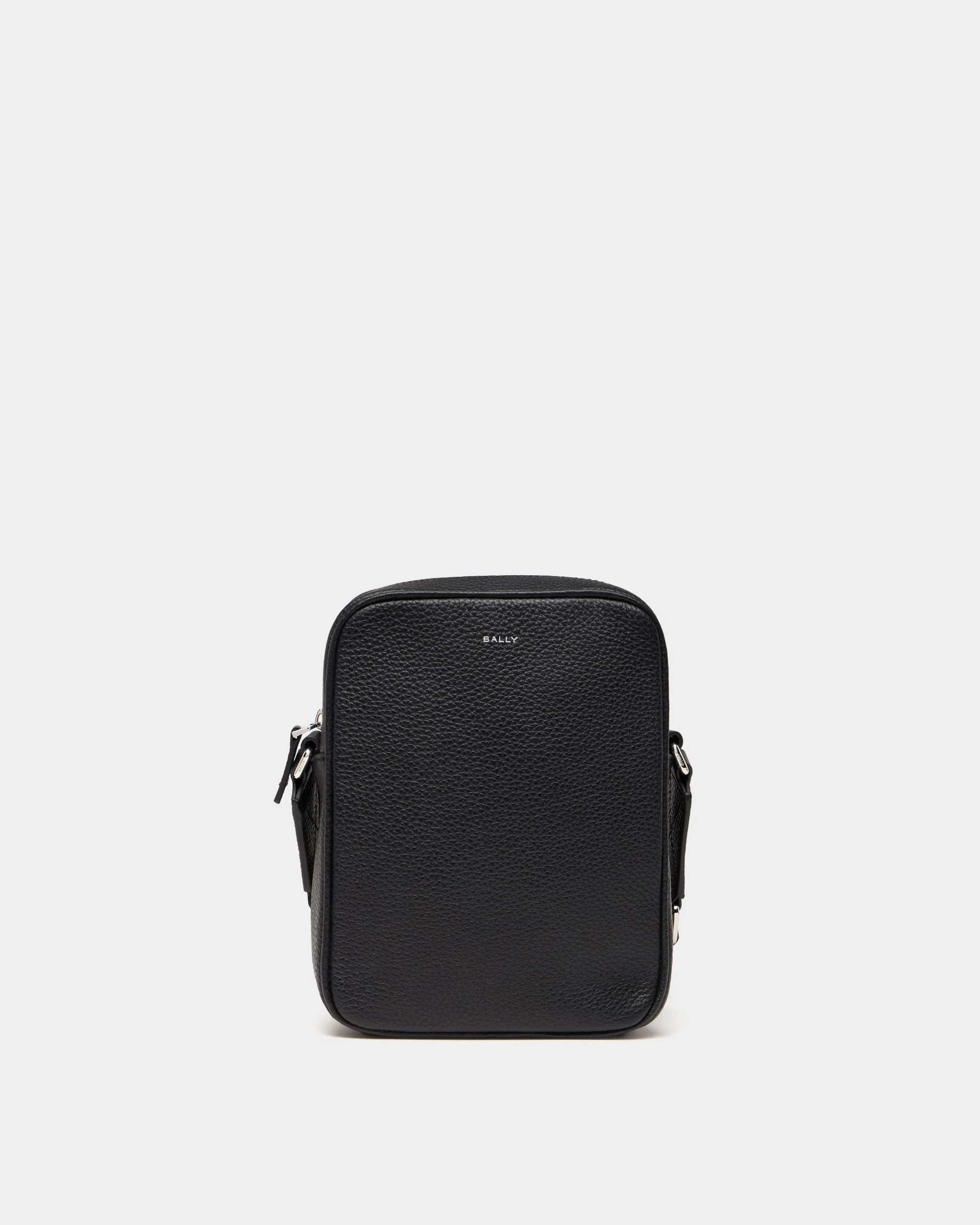 York Crossbody Bag In Black Grained Leather