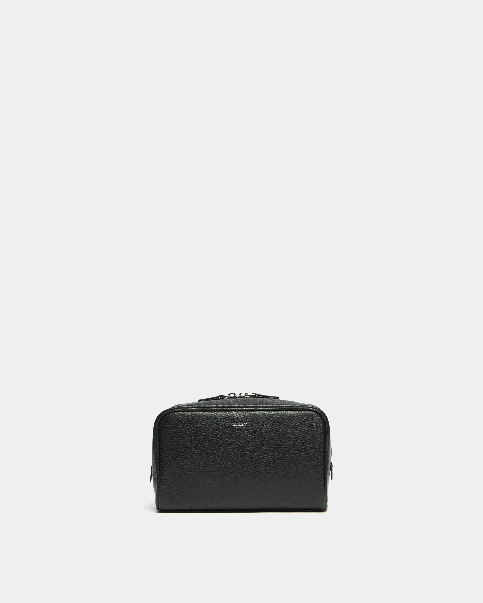 York Pouch In Black Grained Leather