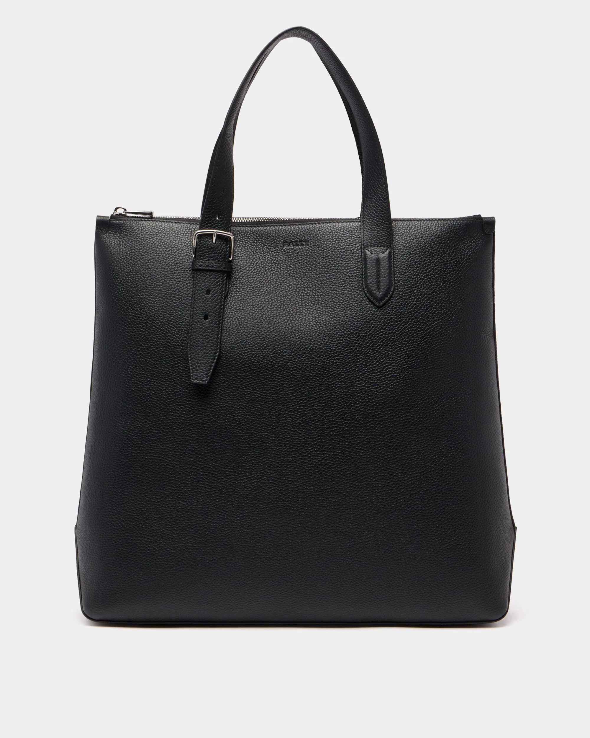 York Tote Bag in Black Embossed Leather
