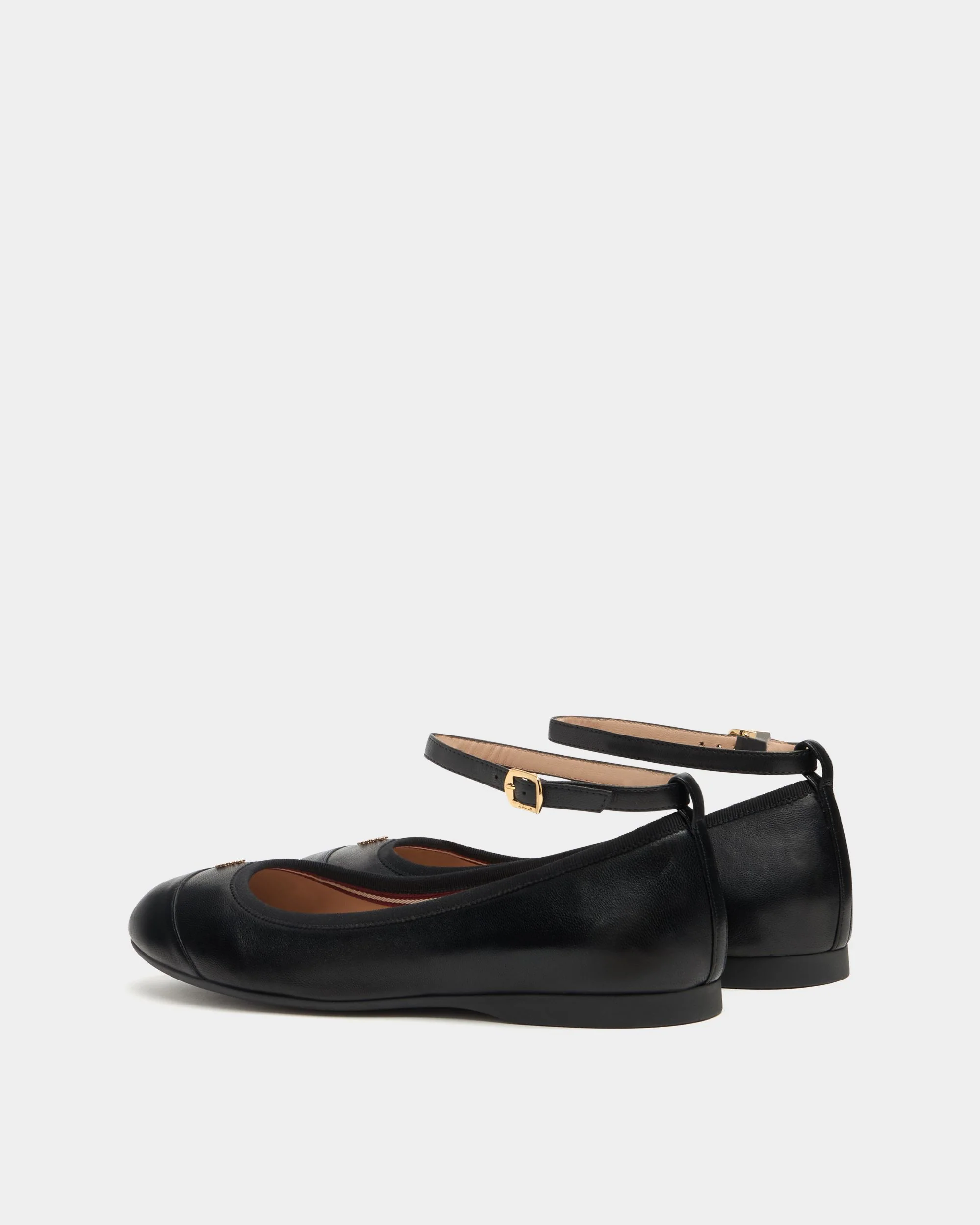 Ysla Ballet Flat in Black Leather - Image 4