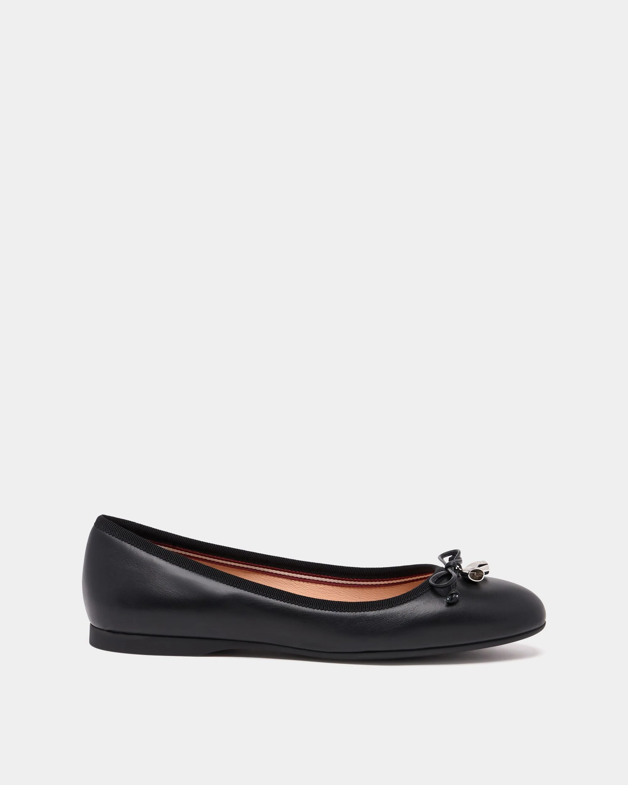 Ysla Ballet Flat in Black Leather