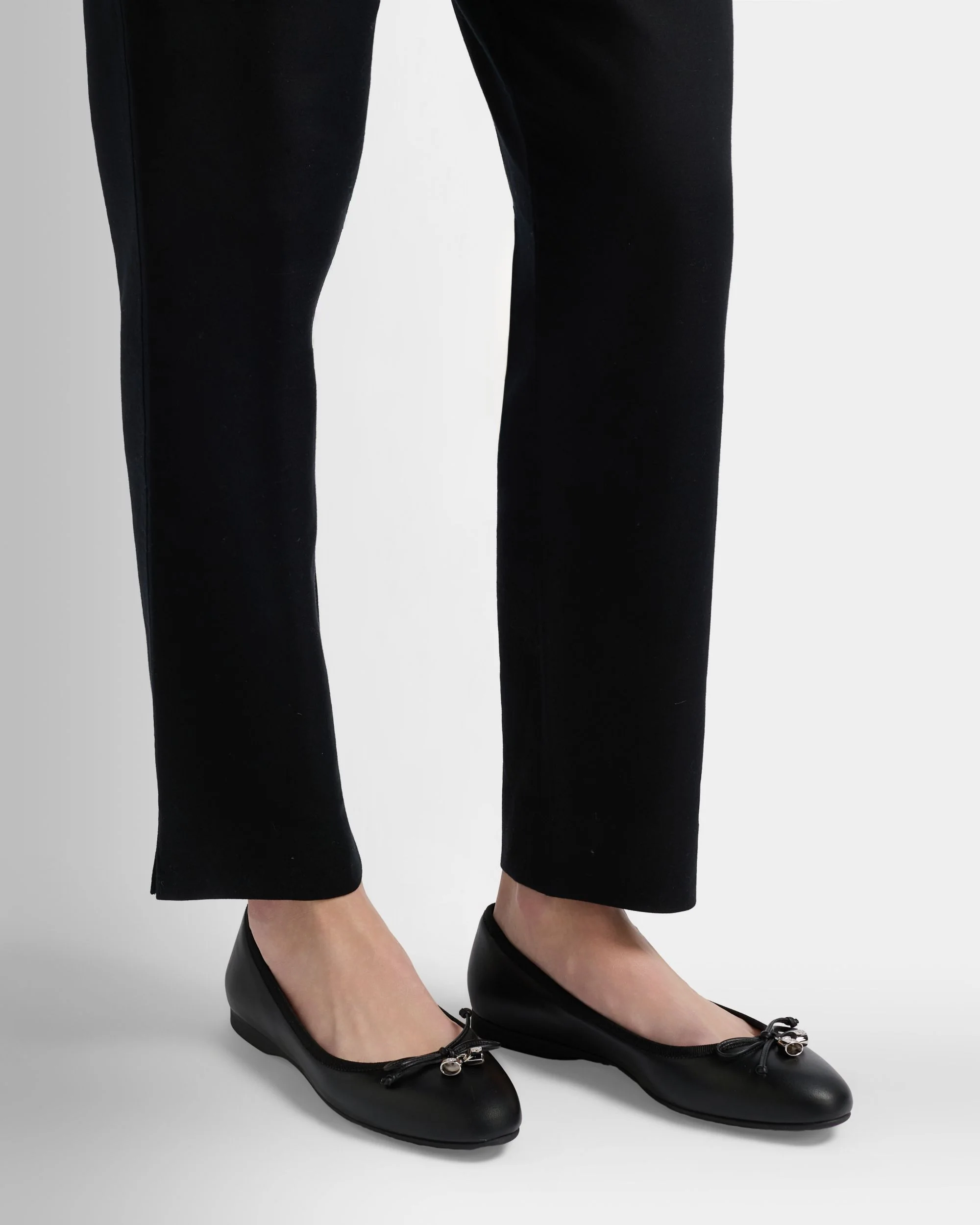 Ysla Ballet Flat in Black Leather - Image 2