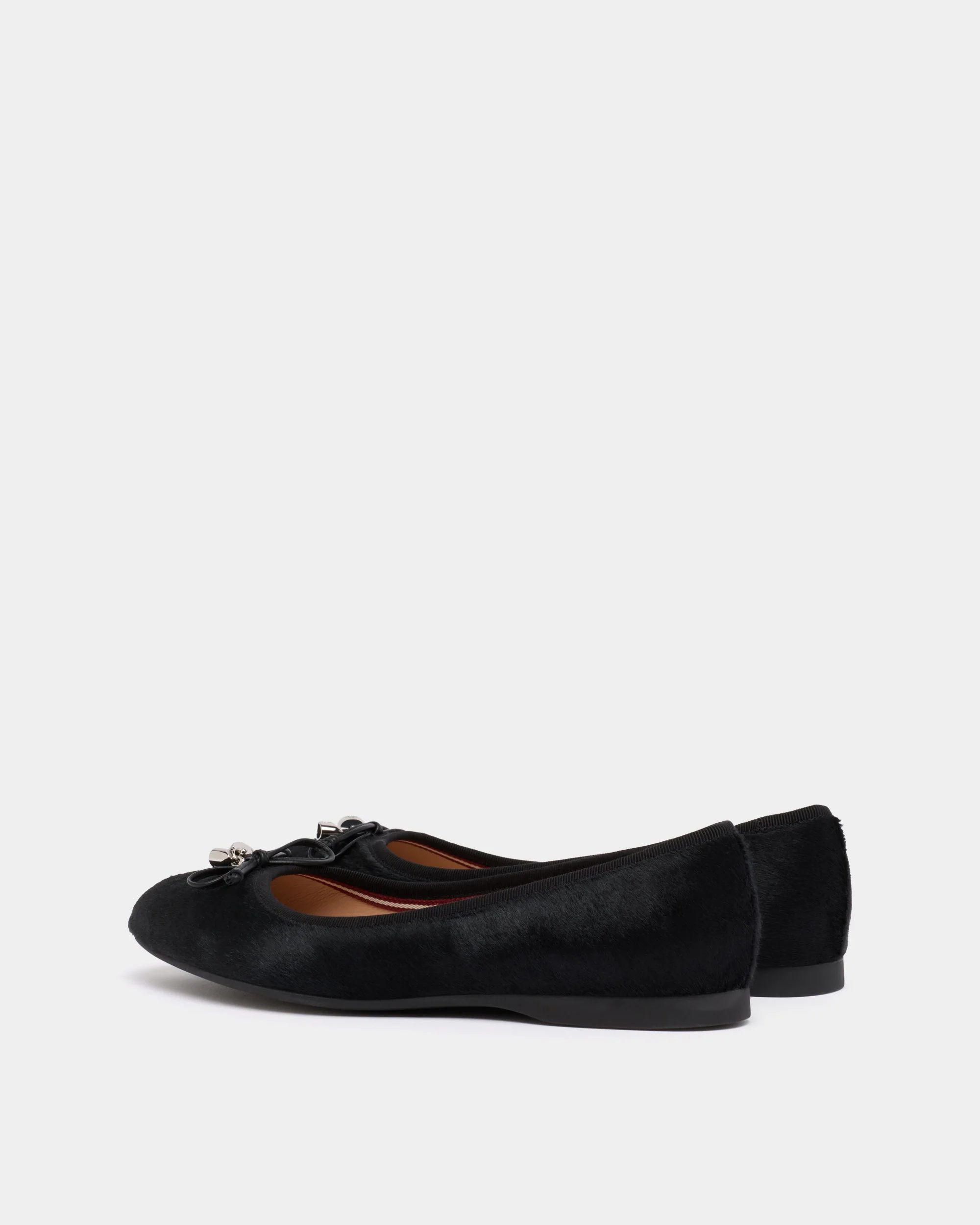 Ysla Ballet Flat in Black Pony Hair - Image 4