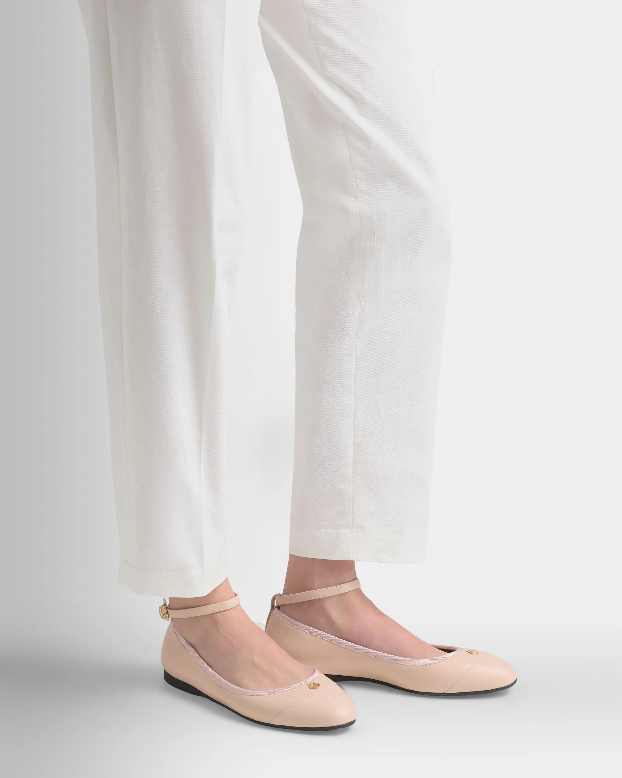 Ysla Ballet Flat in Dusty Petal Leather - Image 2