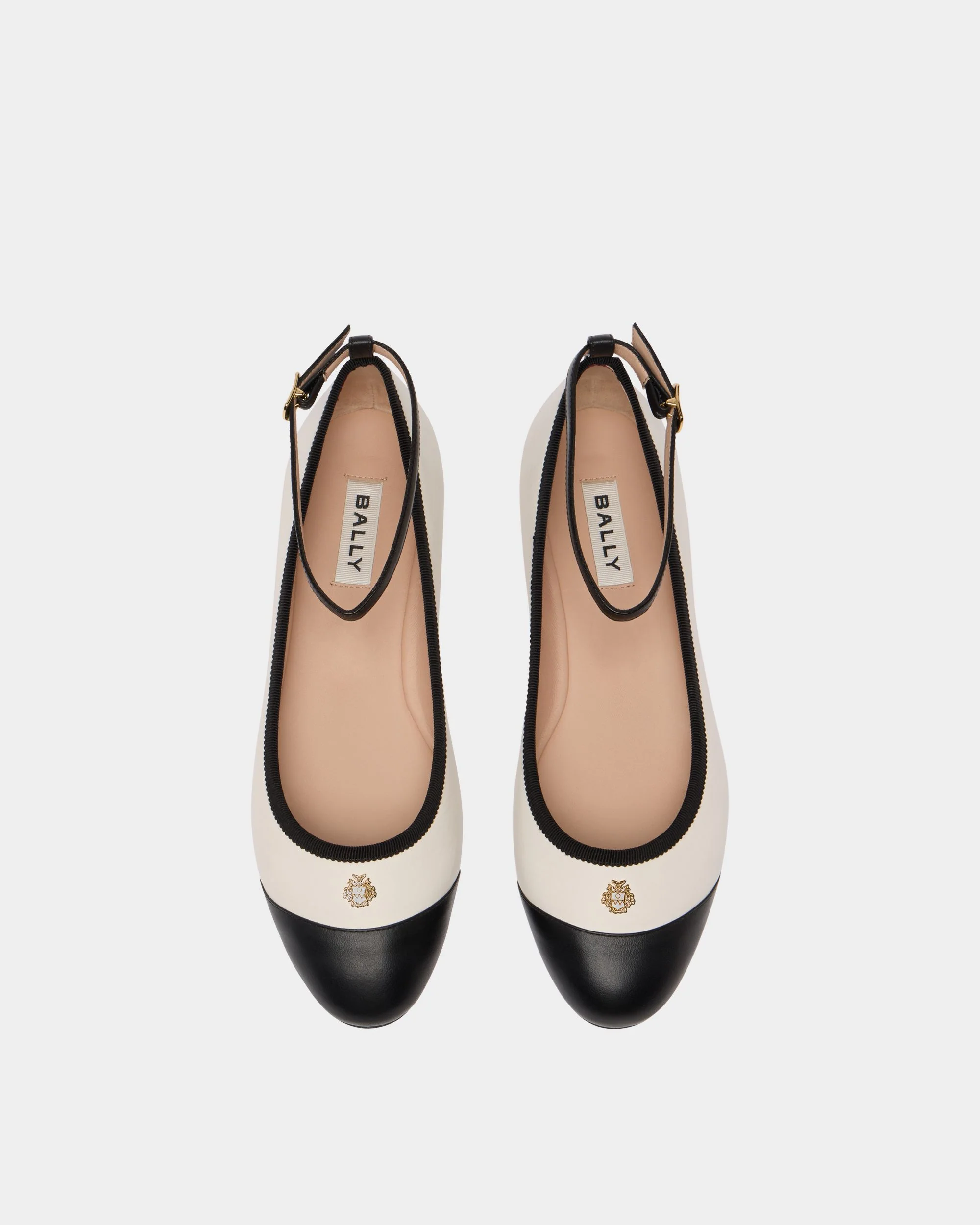 Ysla Ballet Flat in White Leather - Image 5