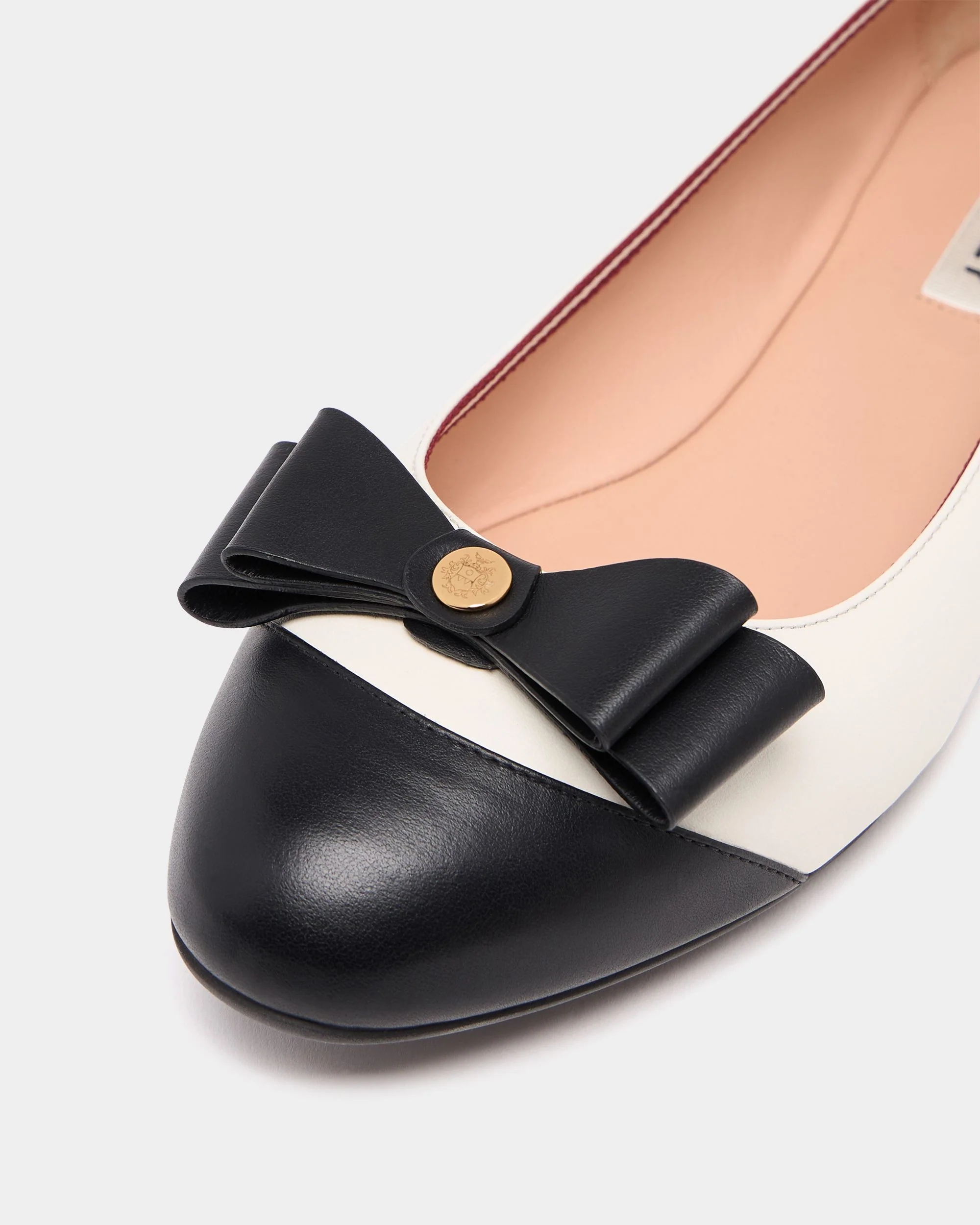 Ysla Ballet Flat in White Leather - Image 6